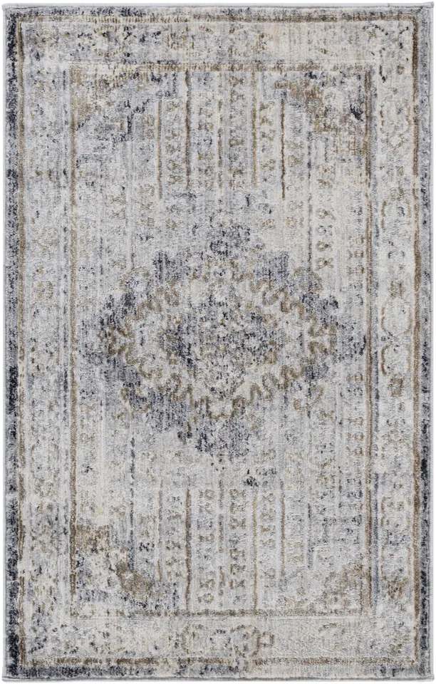 Liverpool Gray Indoor 2' x 2'11" Machine Woven Rug