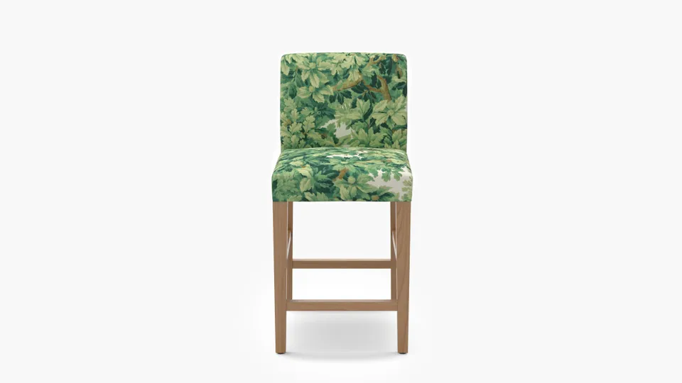 Signature Dining Counter Stool, Verdure Bois De Chene, Natural Square Tapered Leg