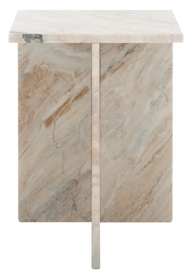 Udo T Marble Side Table - Brown / Gray Marble