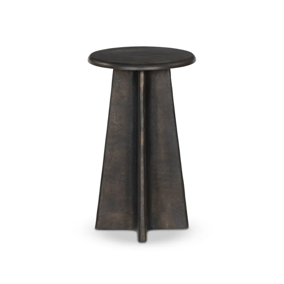 Remo End Table - Distressed Bronze