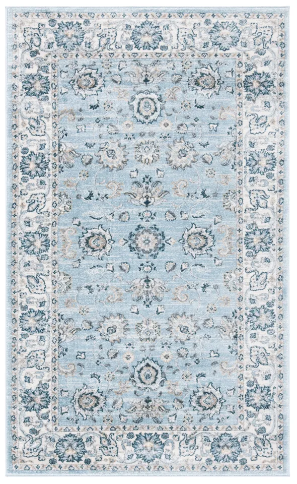 Arlo Home Power Loomed Area Rug, ISA940M, Light Blue/Cream, 3' X 5'
