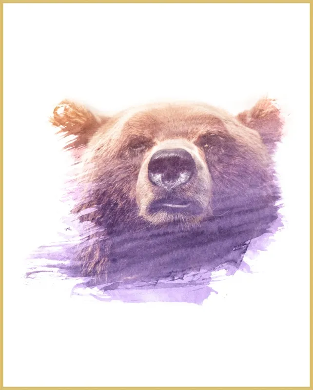 BEAR SUPERIMPOSED WATERCOLOR by Emiliano Deificus for Artfully Walls