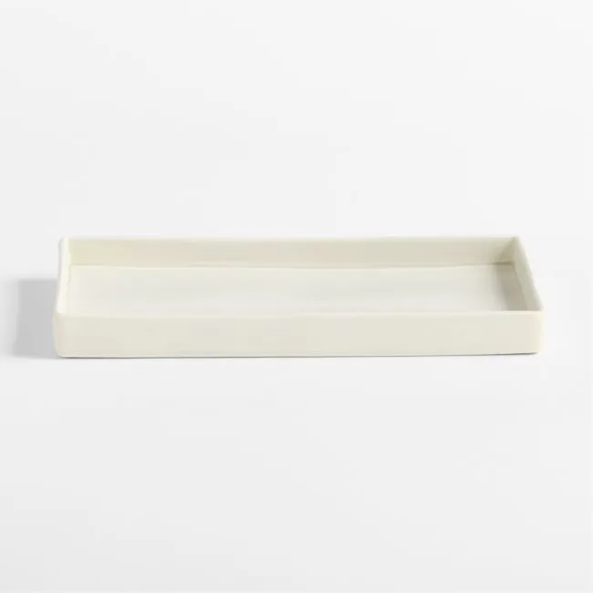 Blanc Ceramic Vanity Tray