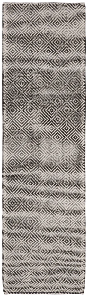 Arlo Home Hand Woven Area Rug, VRM305Z, Ivory/Black,  2' 3" X 8'