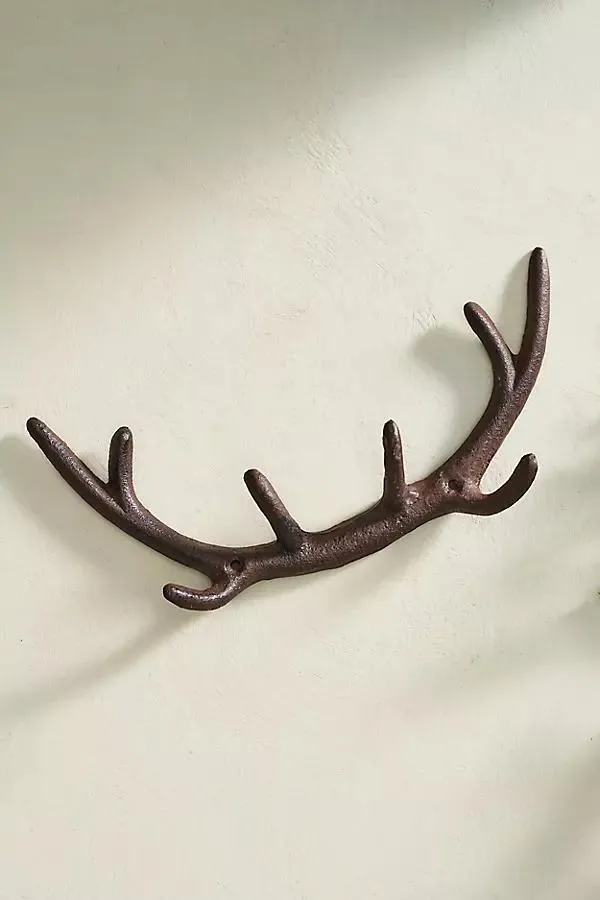 Cast Iron Antlers Hook Rack