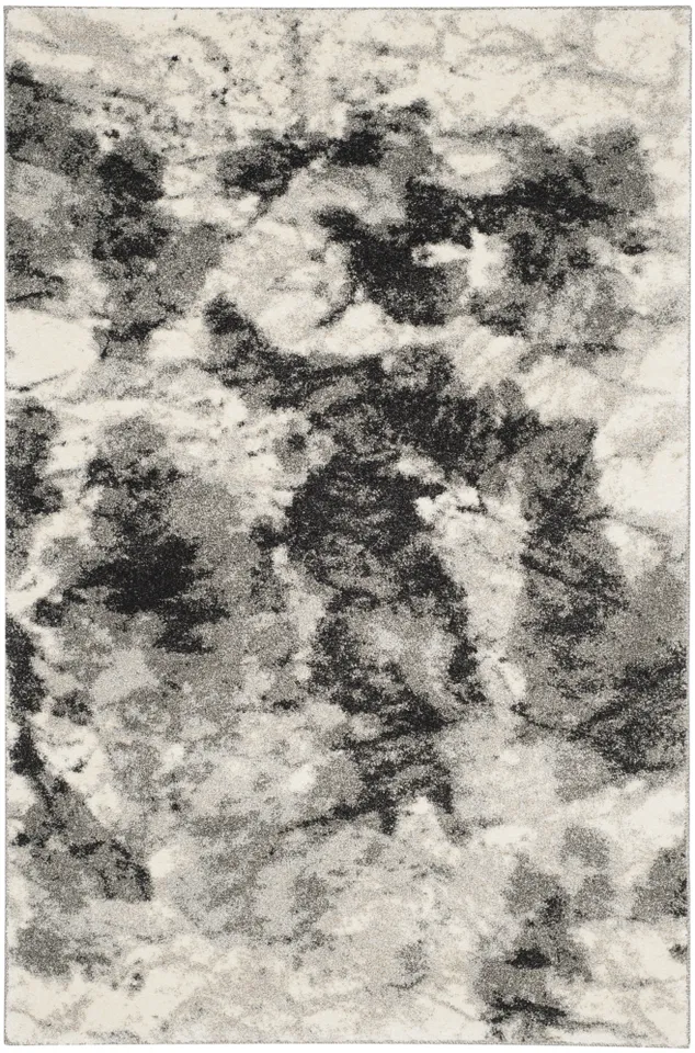 Arlo Home Woven Area Rug, RET2141-1180, Cream/Grey,  4' X 6'