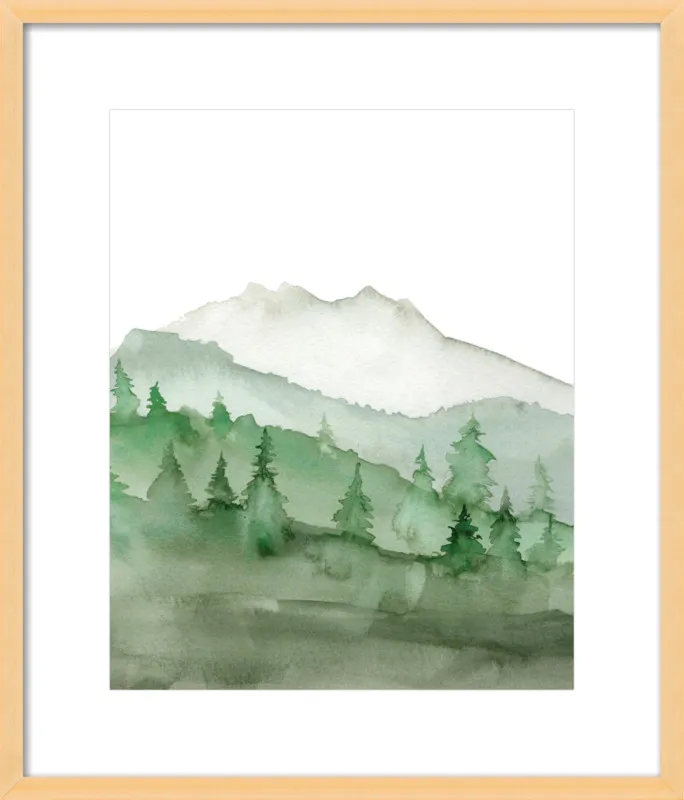Watercolor Mountain Art Print by Lana Effron for Artfully Walls