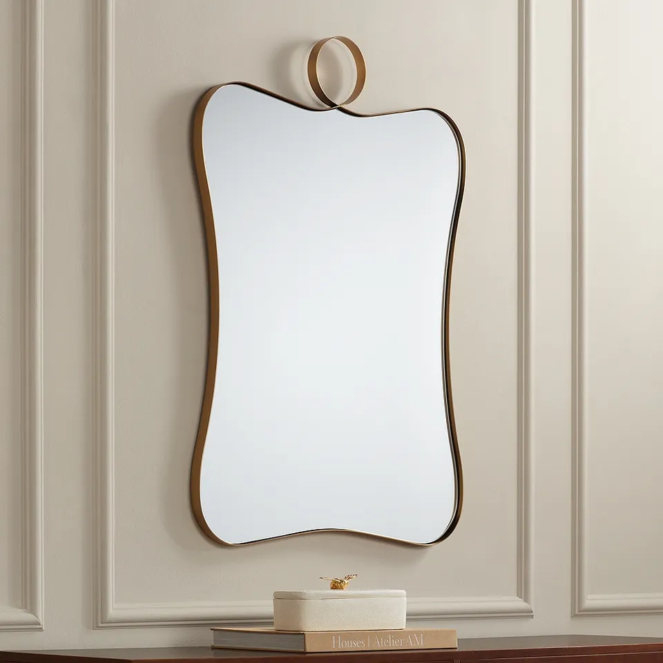 Uttermost Emily 24" x 36" Polished Brass Wall Mirror