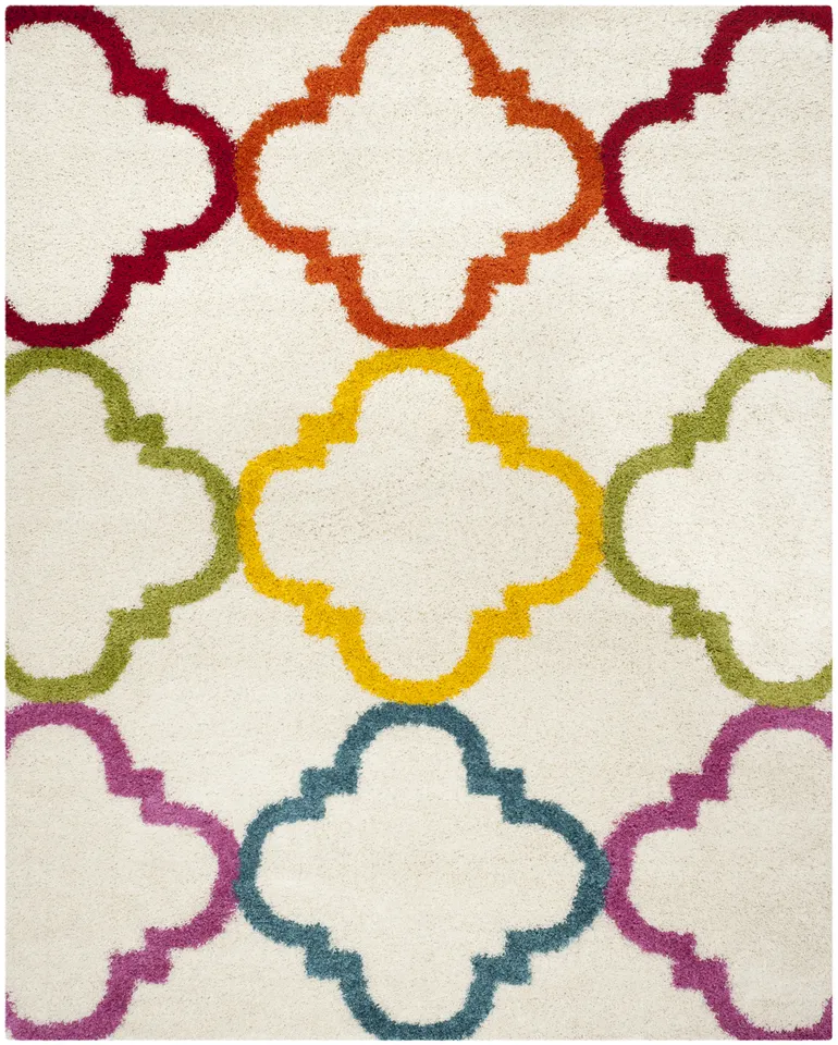 Arlo Home Woven Area Rug, SGK563A, Ivory/Multi,  8' 6" X 12'