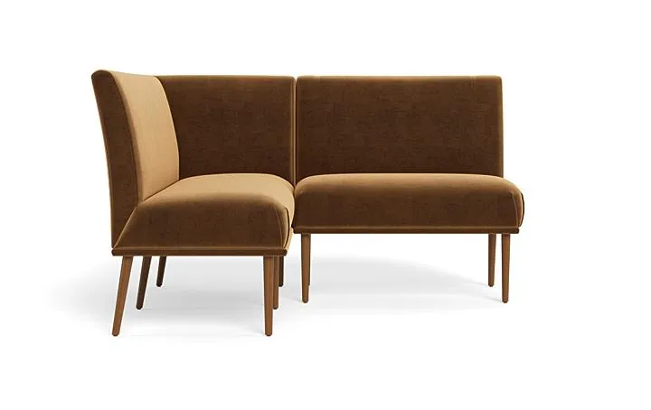 Dorian Upholstered Petite Left Banquette with Tufting Option