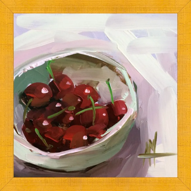 bowl of cherries no. 7 by Angela Moulton for Artfully Walls