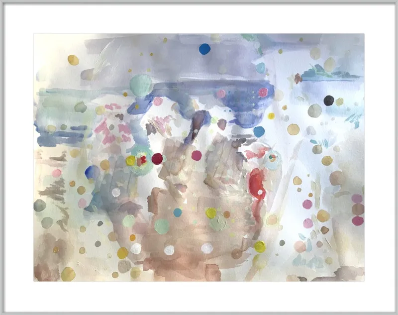 Beach scene (from memory)  by Hannah Dean for Artfully Walls