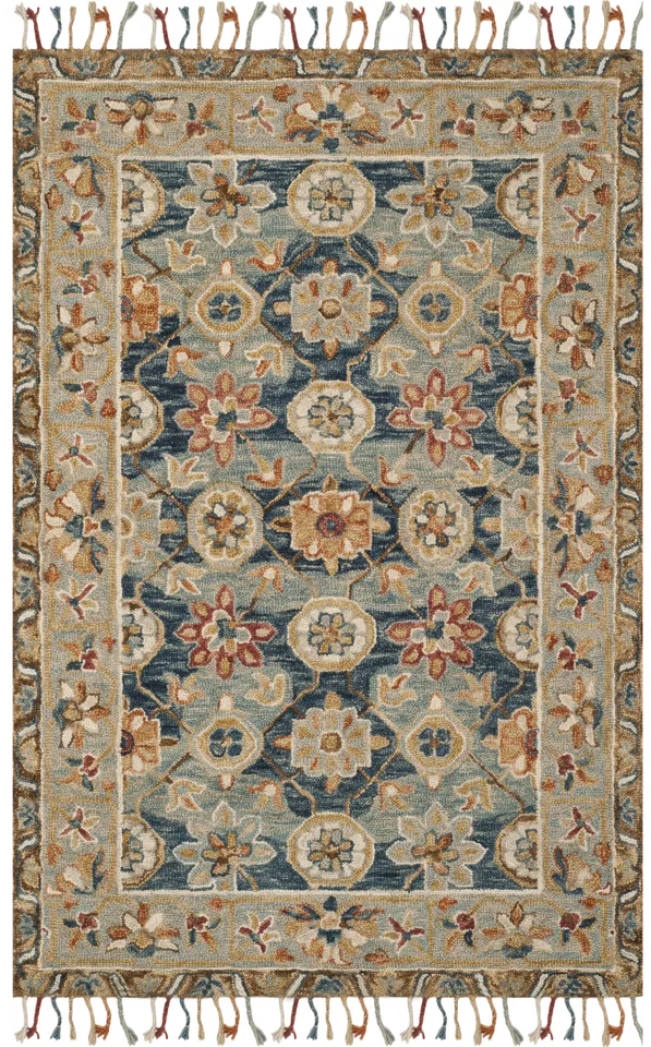Arlo Home Hand Tufted Area Rug, APN110A, Grey/Navy,  8' X 10'