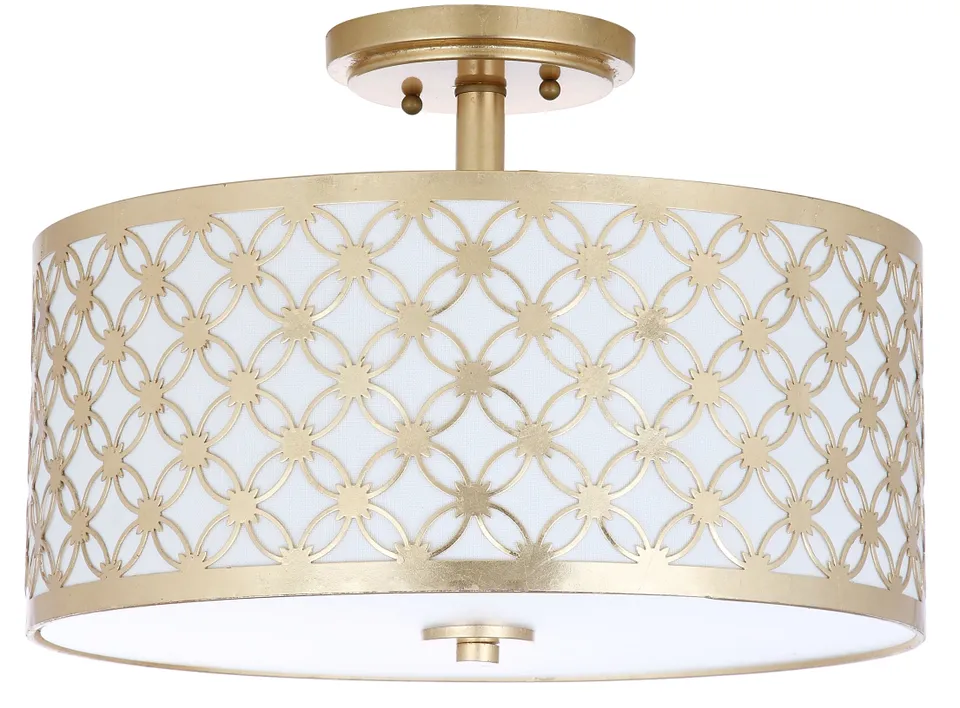 Hutch 3 Light 16-Inch Diameter Flush Mount - Gold
