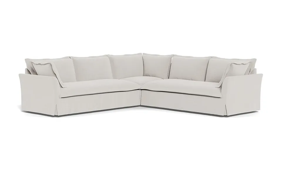 Skylar Slipcovered Corner 4-Seat Sectional Sofa