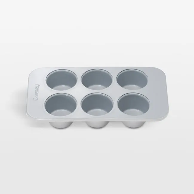 Caraway ® Grey Ceramic Nonstick 6-Cup Muffin Pan