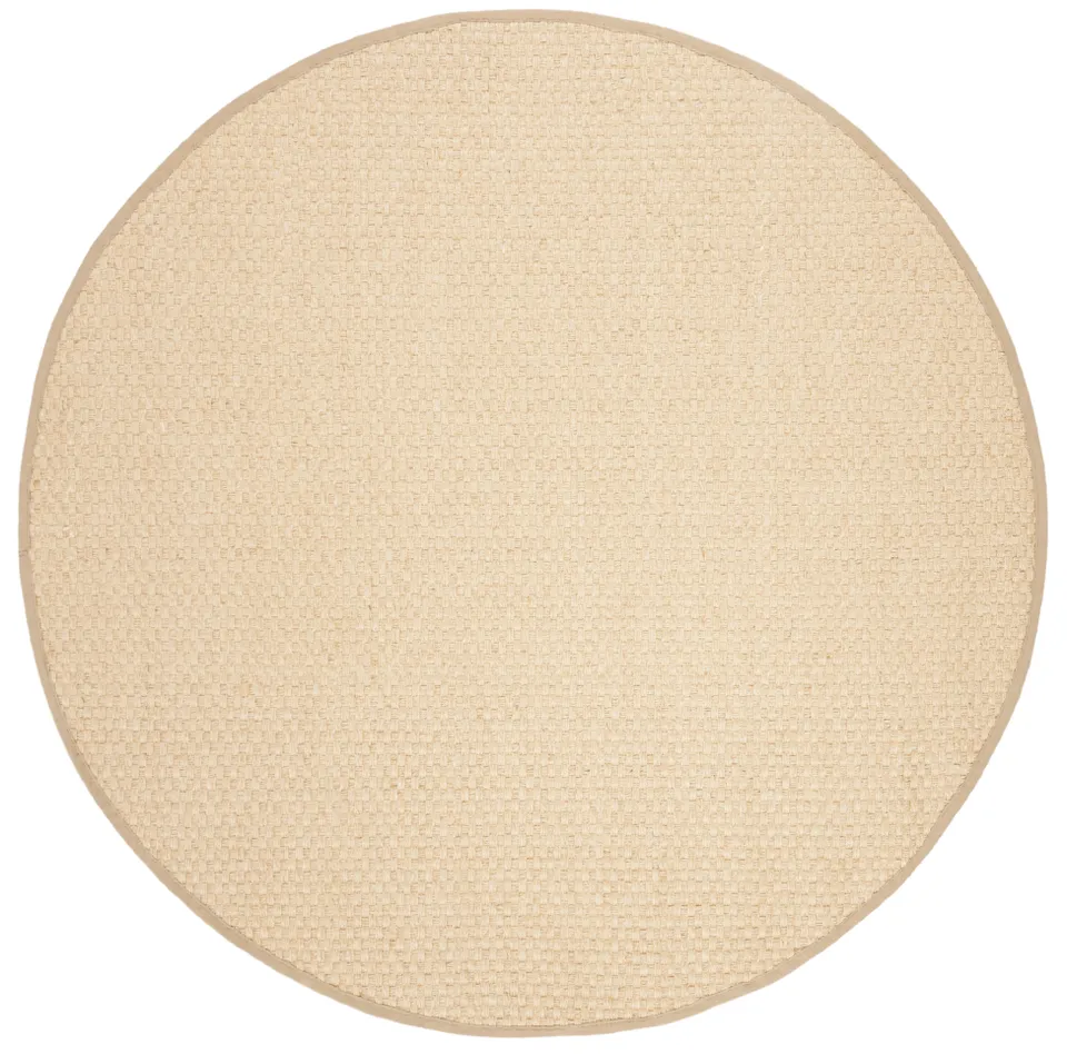 Arlo Home Woven Area Rug, NF156A, Natural/Beige,  6' X 6' Round