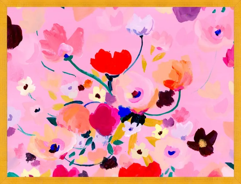 Pink Posey by KT Smail for Artfully Walls