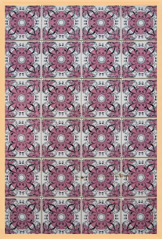 Pink and White Tiles in Lisbon by Sivan Askayo for Artfully Walls