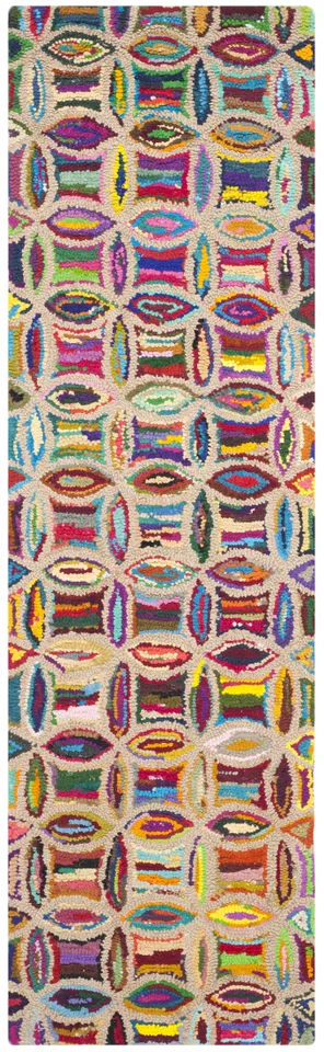 Arlo Home Hand Tufted Area Rug, NAN441A, Multi,  2' 3" X 7'