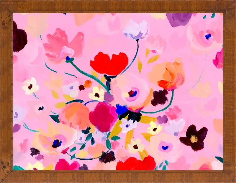 Pink Posey by KT Smail for Artfully Walls