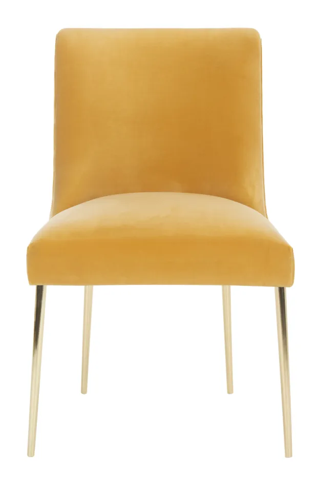 Nolita Velvet Accent Chair - Mustard - Safavieh
