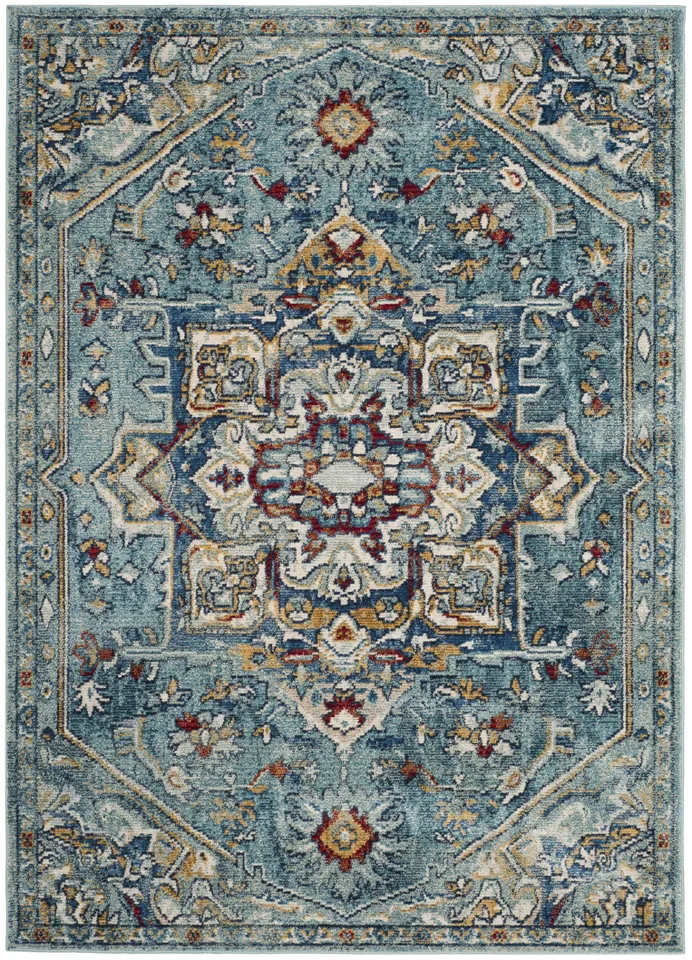 Arlo Home Woven Area Rug, SVH632B, Blue/Navy,  4' X 6'