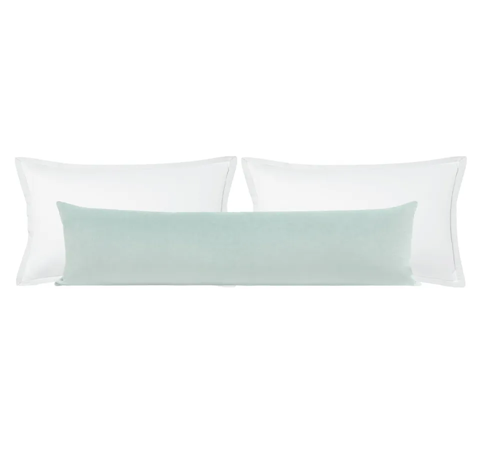 THE XL LUMBAR :: SOCIETY VELVET // SOFT BLUE - SWATCH 4" X 4"