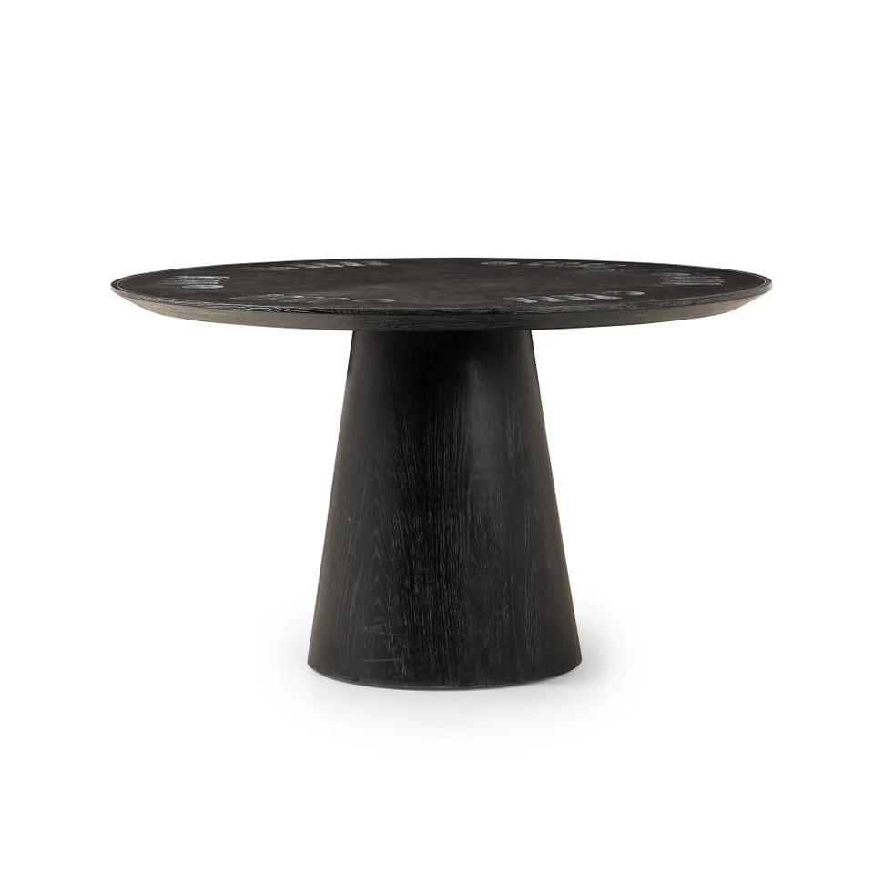 Skye Poker Table - Washed Black