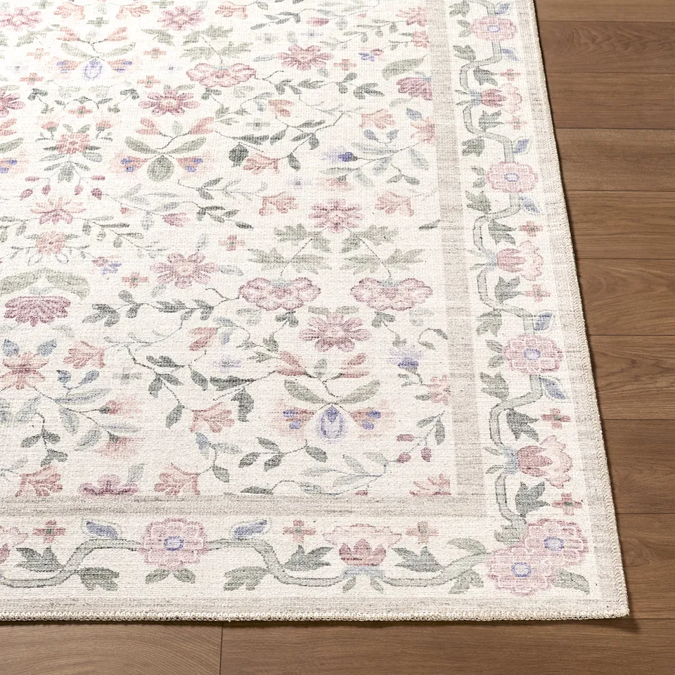 Thistle White Indoor 8'10" x 12' Machine Woven Rug