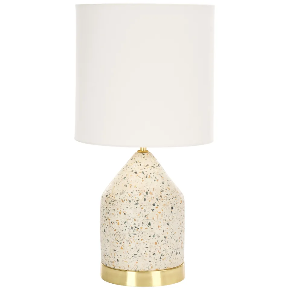 Nicolai 20" Bottle Table Lamp - White/Gold