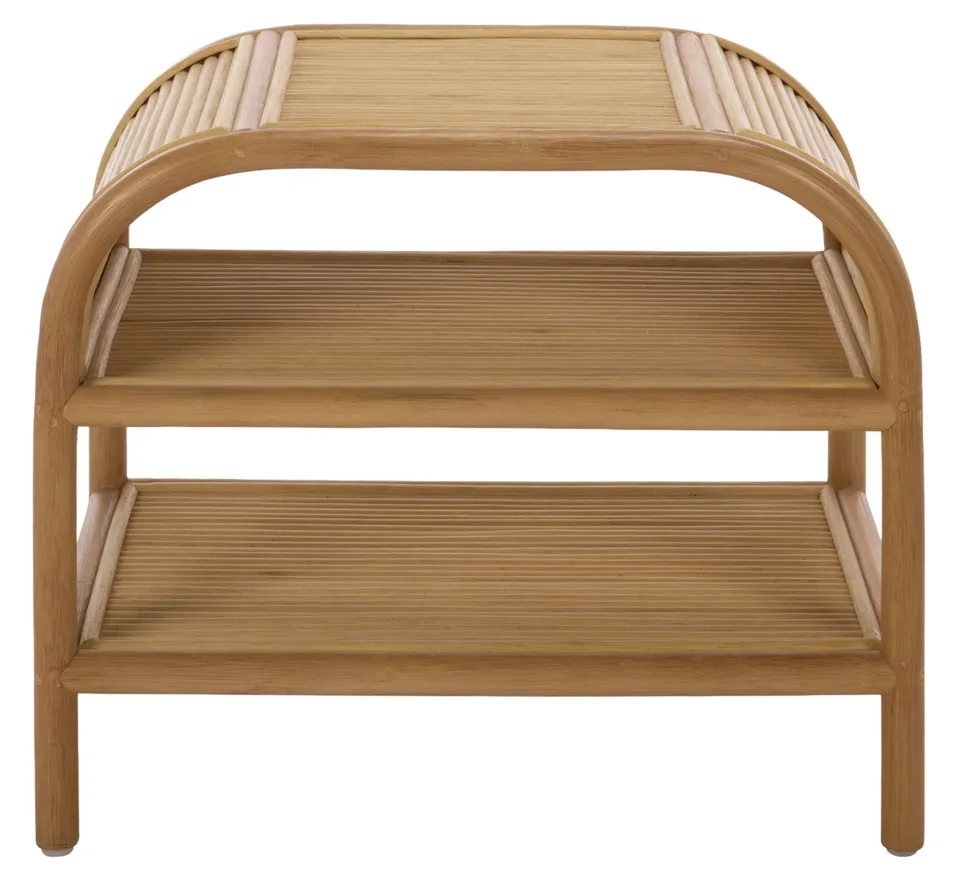 Kimura 2 Shelf Rattan Nightstand - Natural