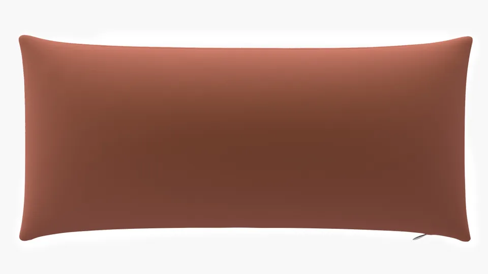 Throw Pillow 14" x 30", Terracotta Performance Velvet, 14" x 30"