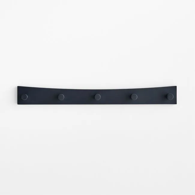 Hampshire Navy Blue Wood Kids Wall Hooks