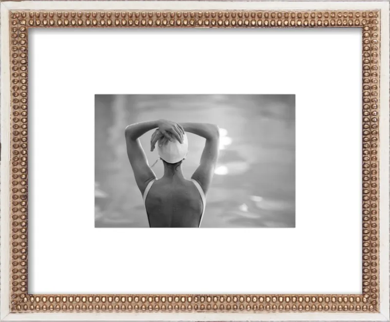 Woman Swimmer in a White Cap by Lucy Snowe for Artfully Walls