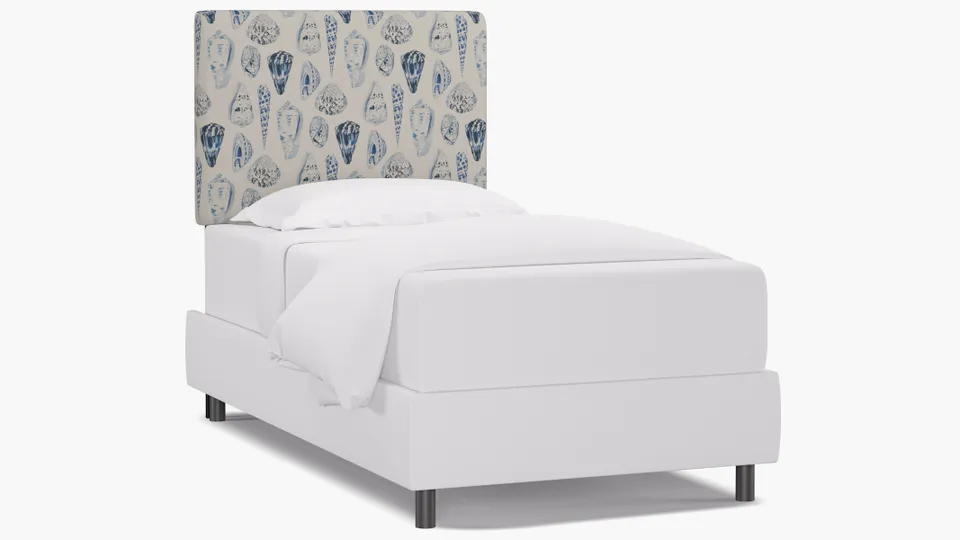Square Back Headboard, Porcelain Coquina, Twin