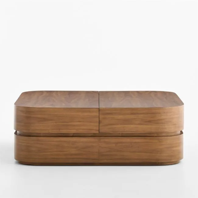 Milano Walnut 48" Storage Coffee Table