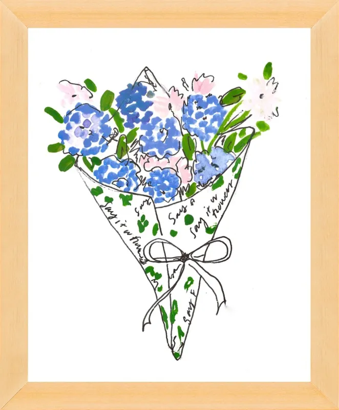 Bodega Flowers in Blue by Larsen McDowell for Artfully Walls
