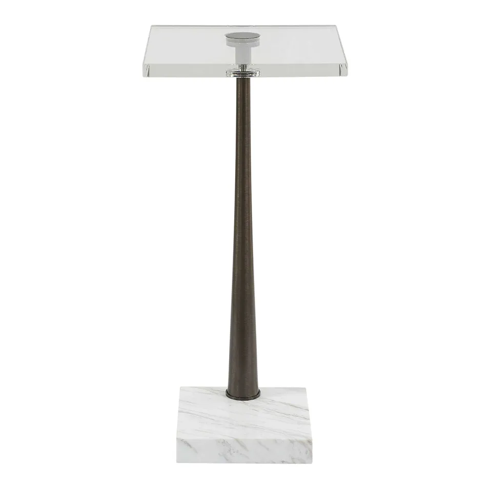 Pelton Marble Glass Drink Table