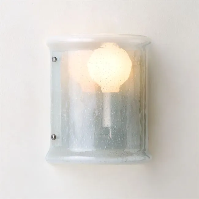 Abryn Textured Glass Wall Sconce 7.5" Set of 2