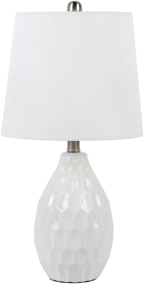 Tenri White Glazed 22"H x 11"W x 11"D Accent Table Lamp