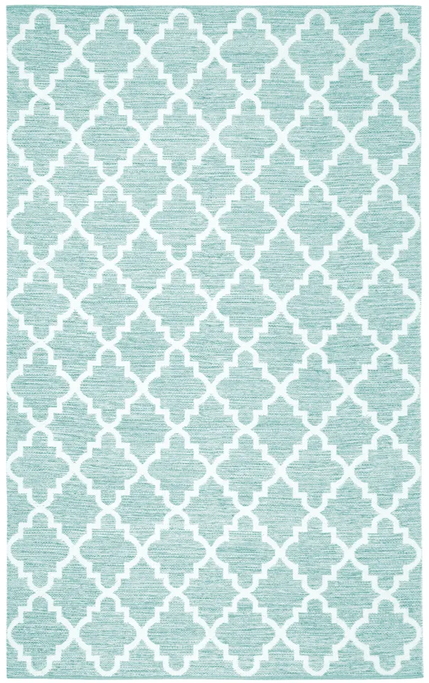 Arlo Home Hand Woven Area Rug, MTK611Q, Mint/Ivory,  5' X 8'