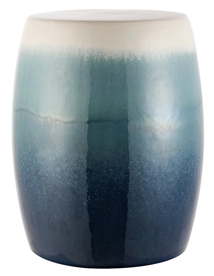 Norel Garden Stool - Blue / White