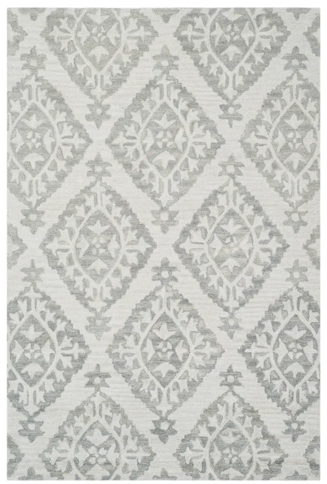 Arlo Home Hand Tufted Area Rug, MLP210A, Light Grey,  3' X 5'