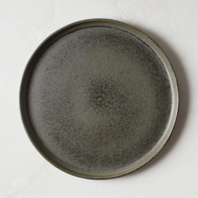 Drift Green Dinner Plate with Reactive Glaze