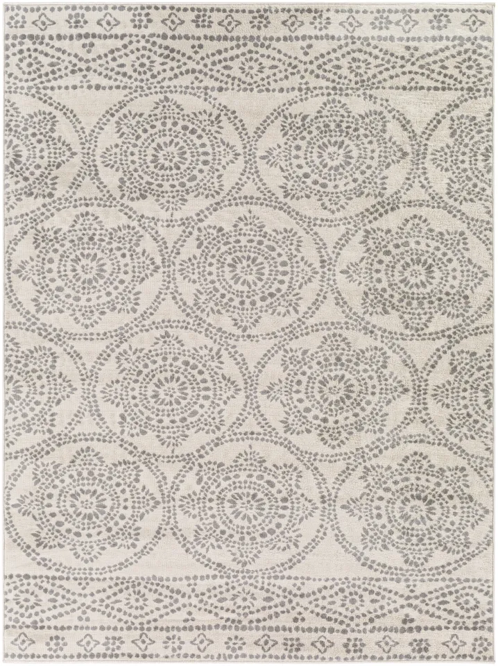Roma White Indoor 8'11" x 12'4" Machine Woven Rug