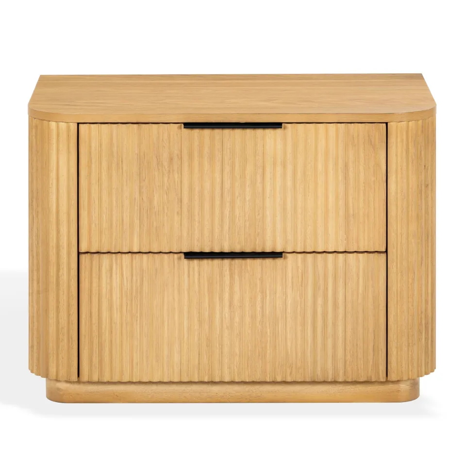 Barrymore 2 Drawer Nightstand - Greige Oak