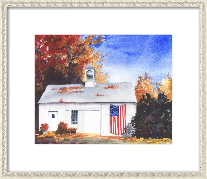 The Ross Barn in Fall by Lydia Marie Elizabeth for Artfully Walls