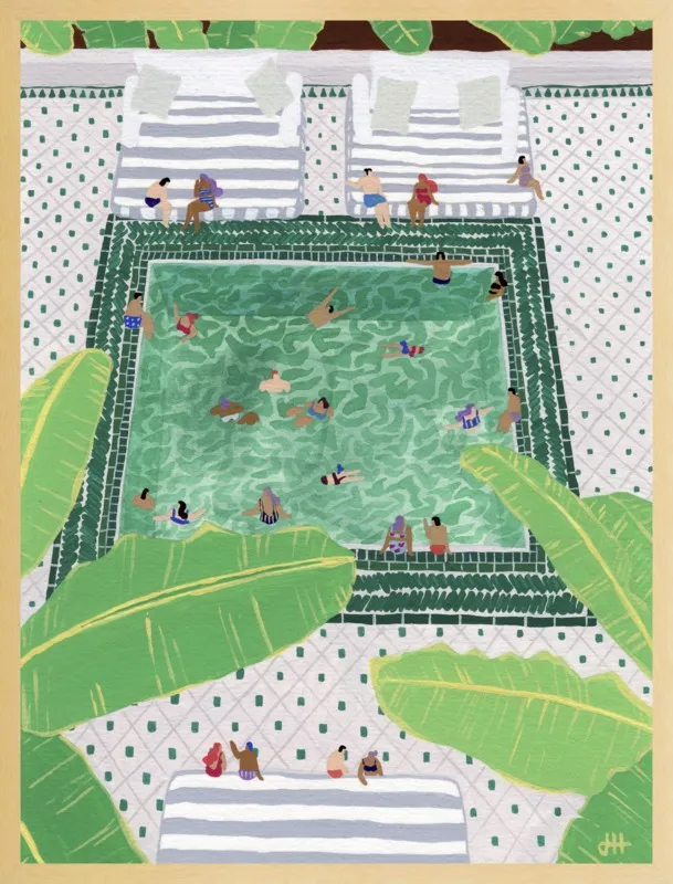 Green Riad by Joanne Ho for Artfully Walls