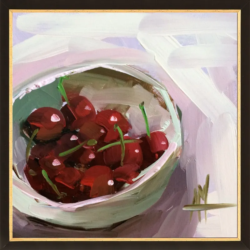 bowl of cherries no. 7 by Angela Moulton for Artfully Walls